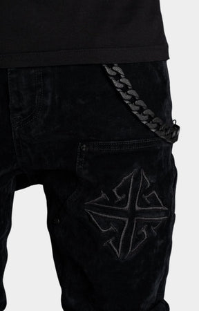 Guapi All Black Velour Denim