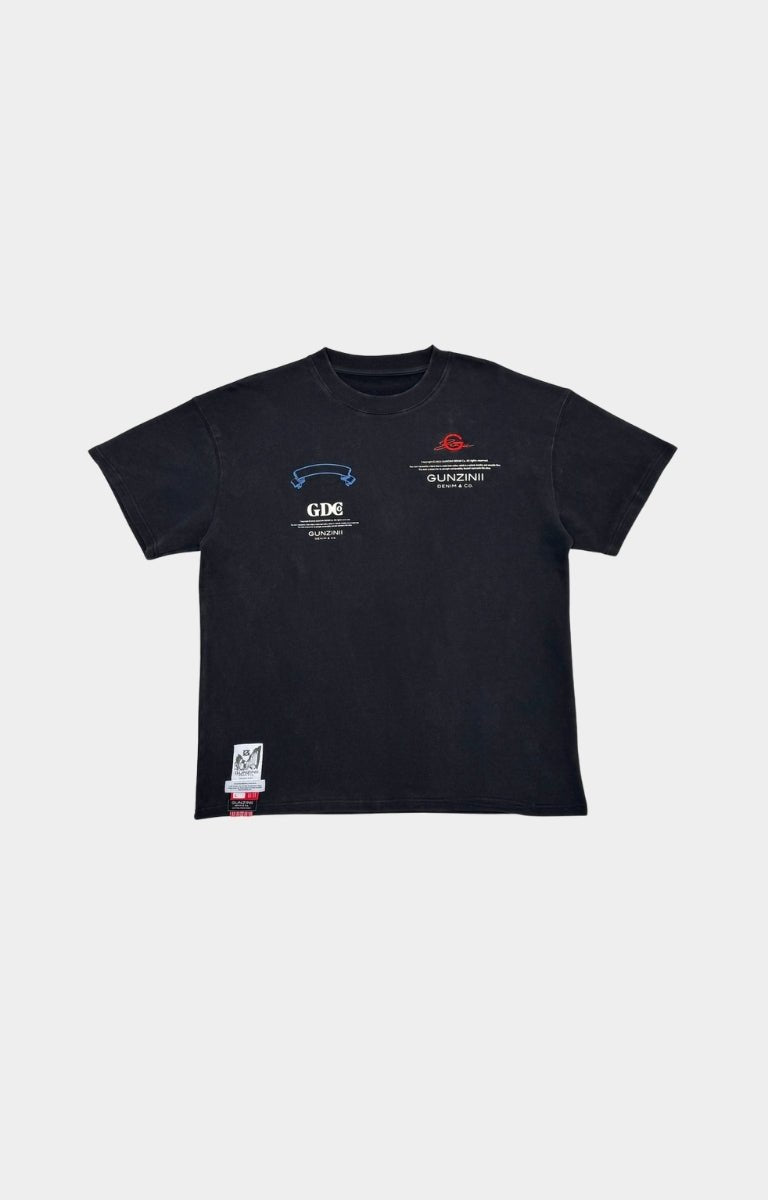 Gunzinii Peace Heavyweight Oversized T-Shirt - Black