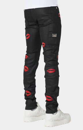 Guapi Waxed Kiss Chain Denim - Black