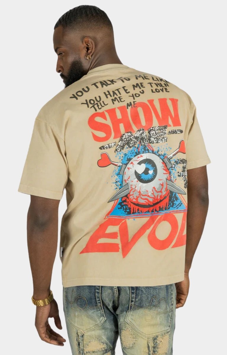 Frost Evol Oversized Heavyweight Box Tee - Beige/Khaki