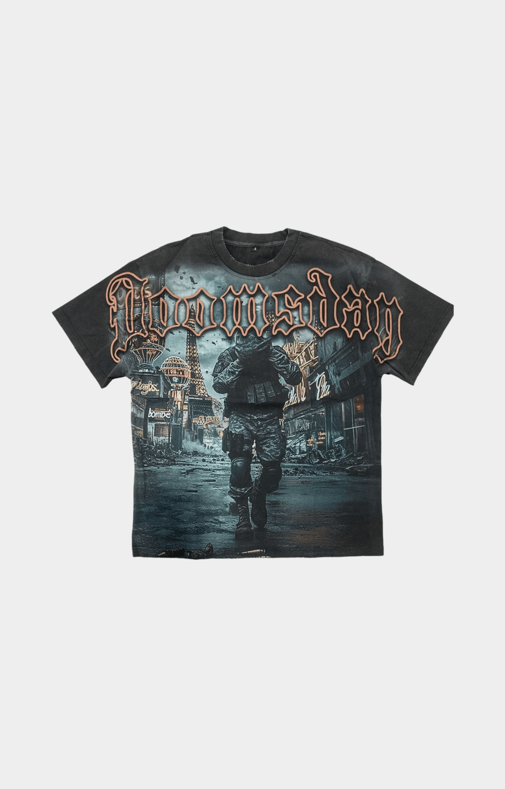 Concept Doomsday - Black Wash Oversized T-Shirt