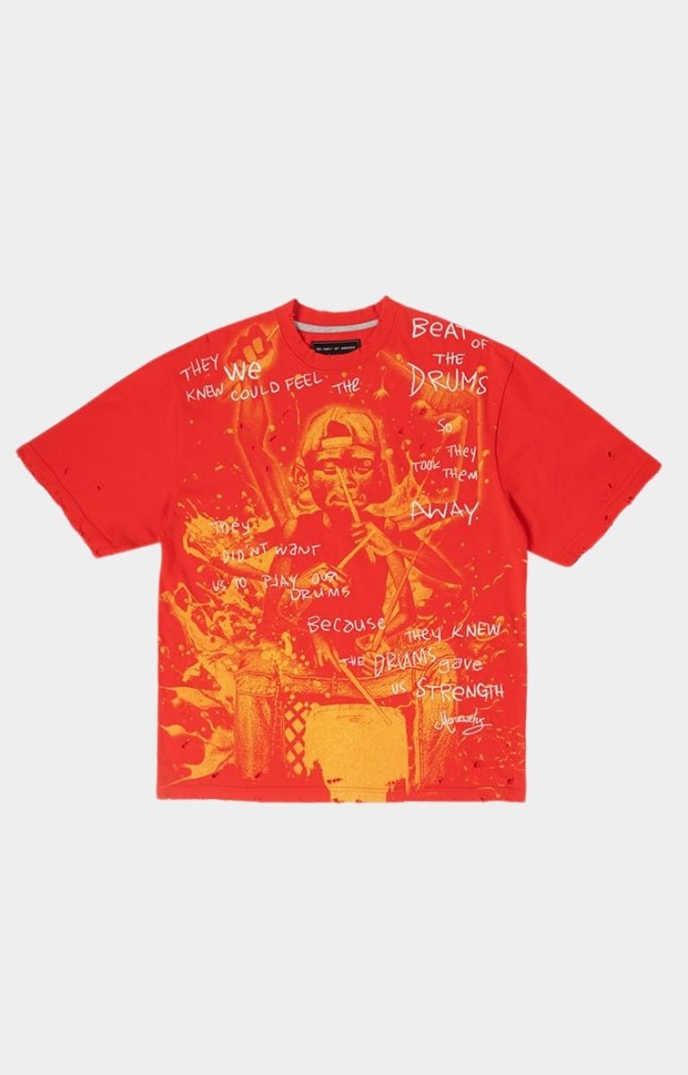 GFA Manasseh Beats Oversized T-shirt - Red/Orange