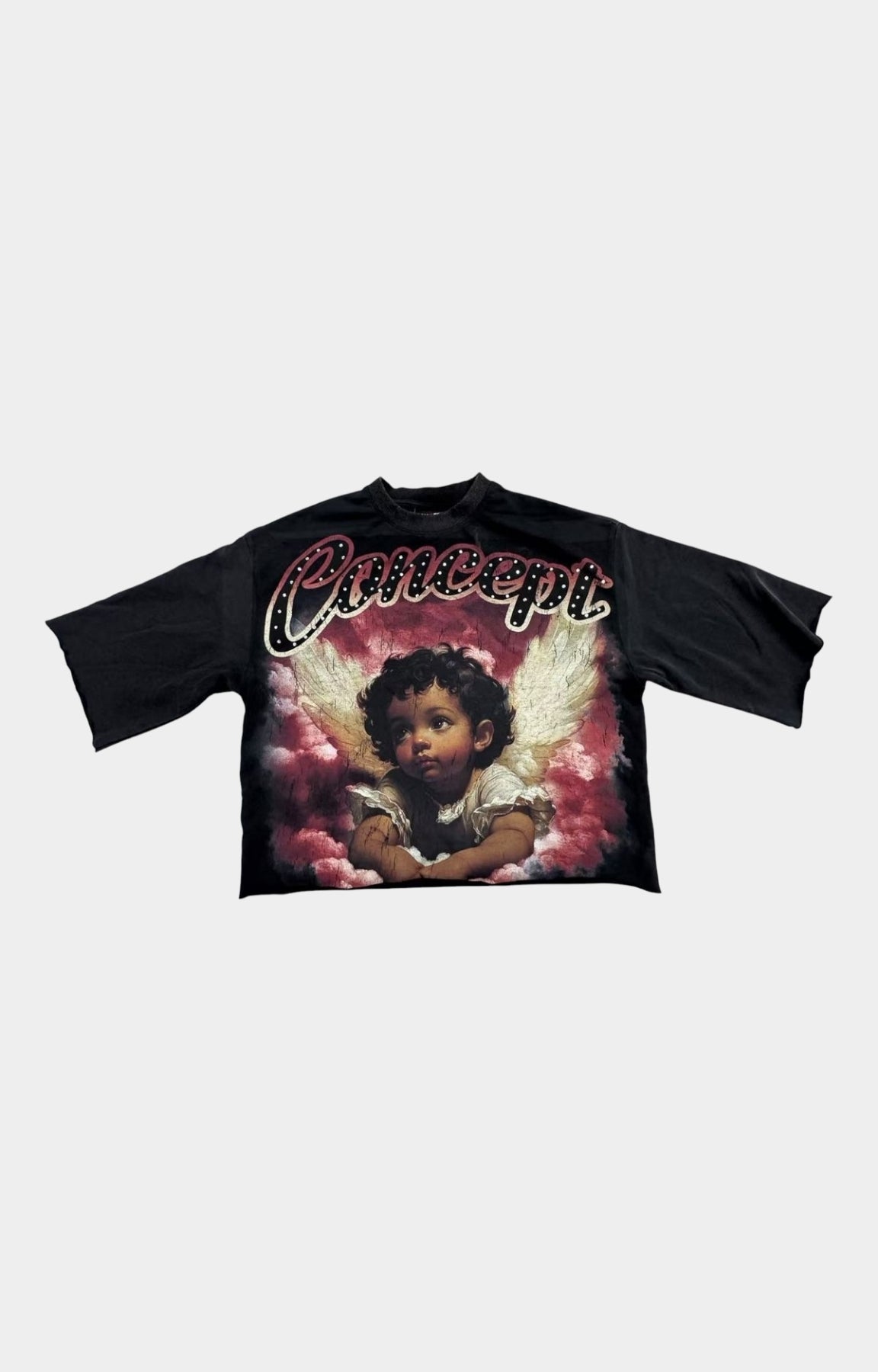 Concept - Baby Angel Rhinestone Crop Tee