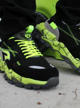 G7 BLACK NEON GREEN SNEAKERS - TRAINING ATHLETIC