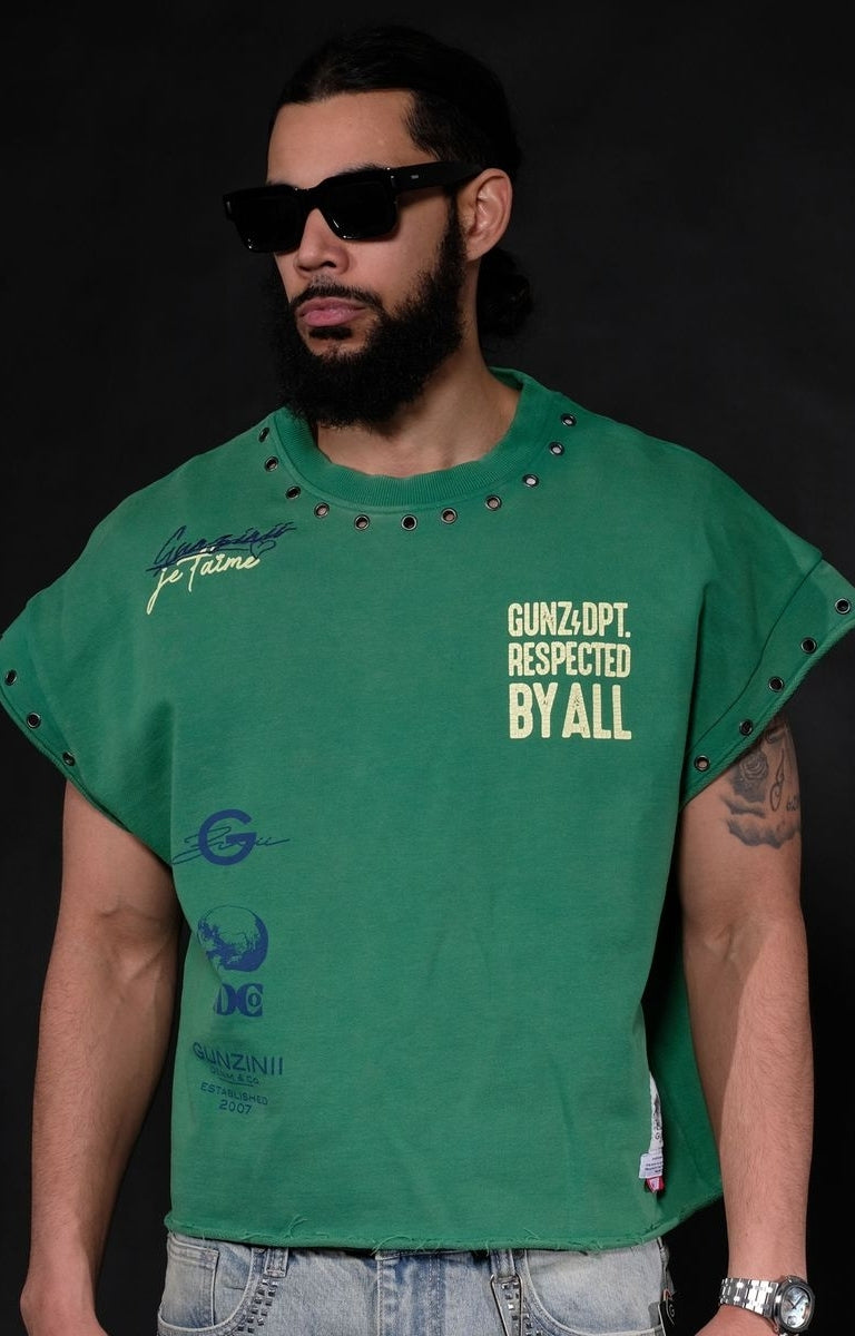 GUNZ & DPT Sleeveless Premium T-Shirt - Green