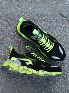 G7 BLACK NEON GREEN SNEAKERS - TRAINING ATHLETIC