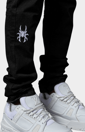 Pain Lab Jet Black Skinny Denim - Slim Fit