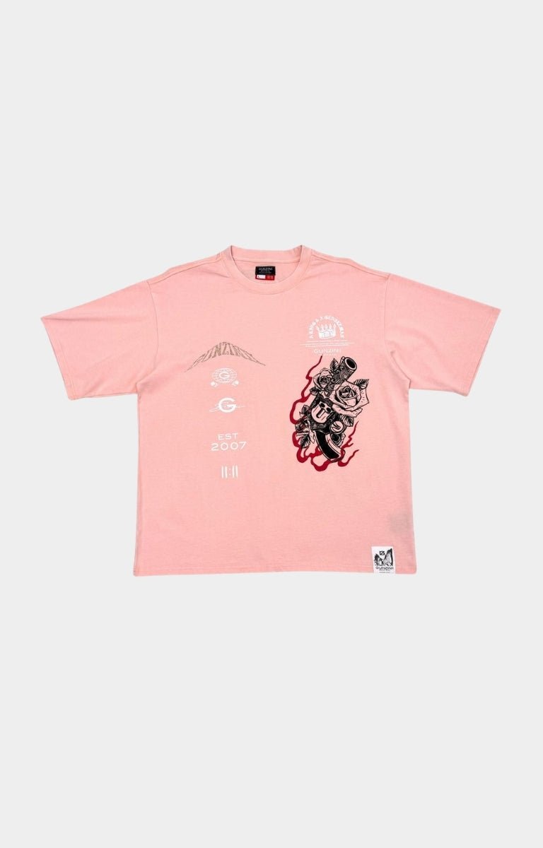 Gunzinii Revolver Vintage Oversized T-Shirt - Pink
