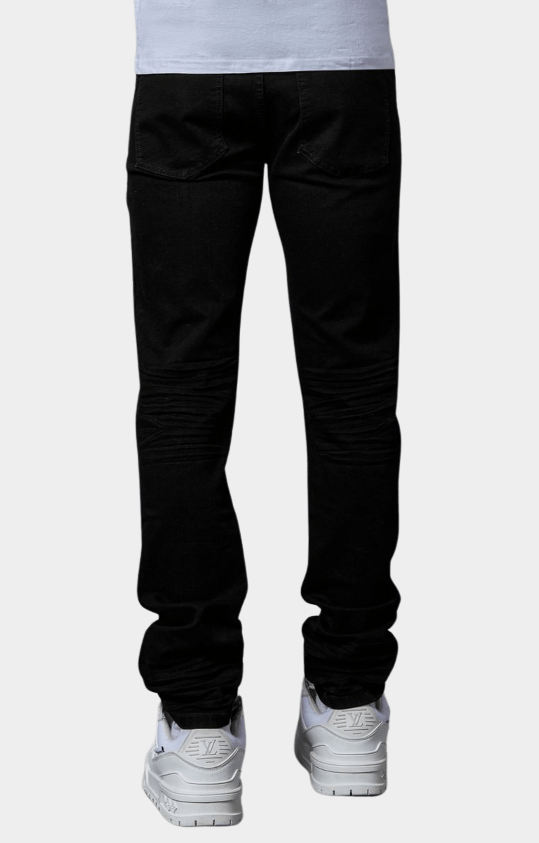 Pain Lab Jet Black Skinny Denim - Slim Fit