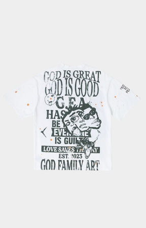 GFA Manasseh Sound Clash Oversized T-shirt - White/Yellow