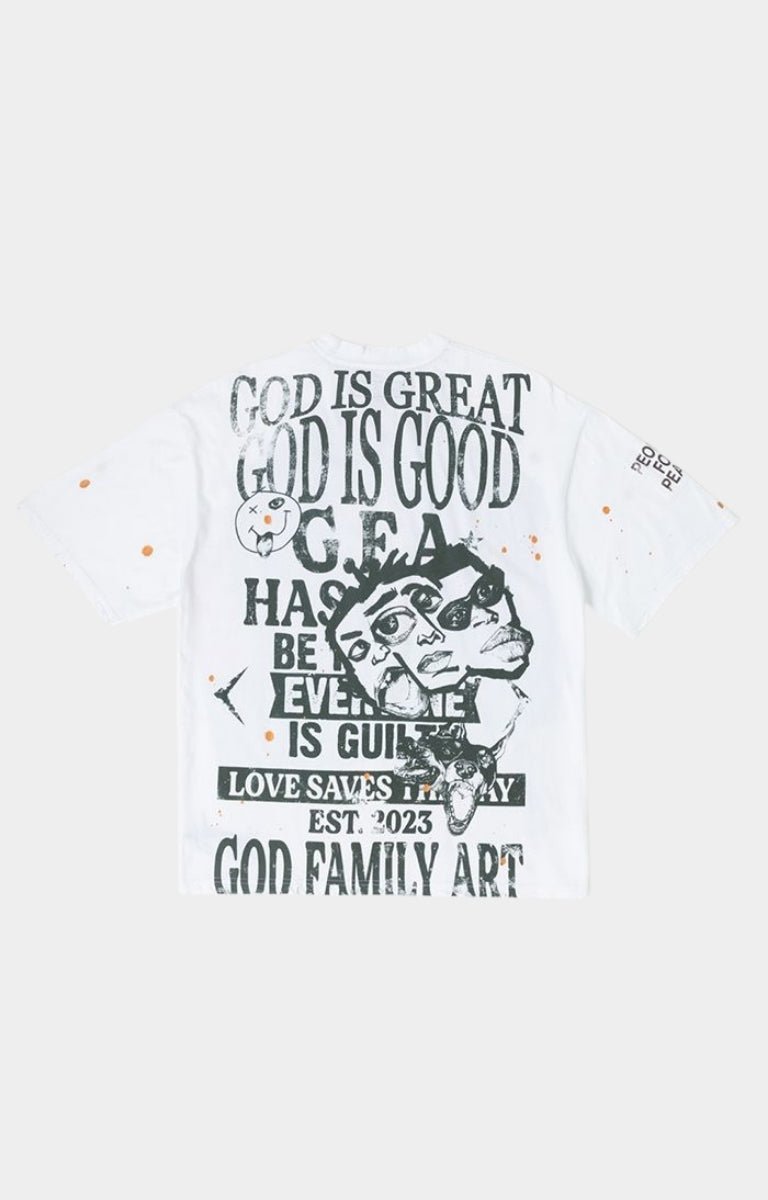 GFA Manasseh Sound Clash Oversized T-shirt - White/Yellow