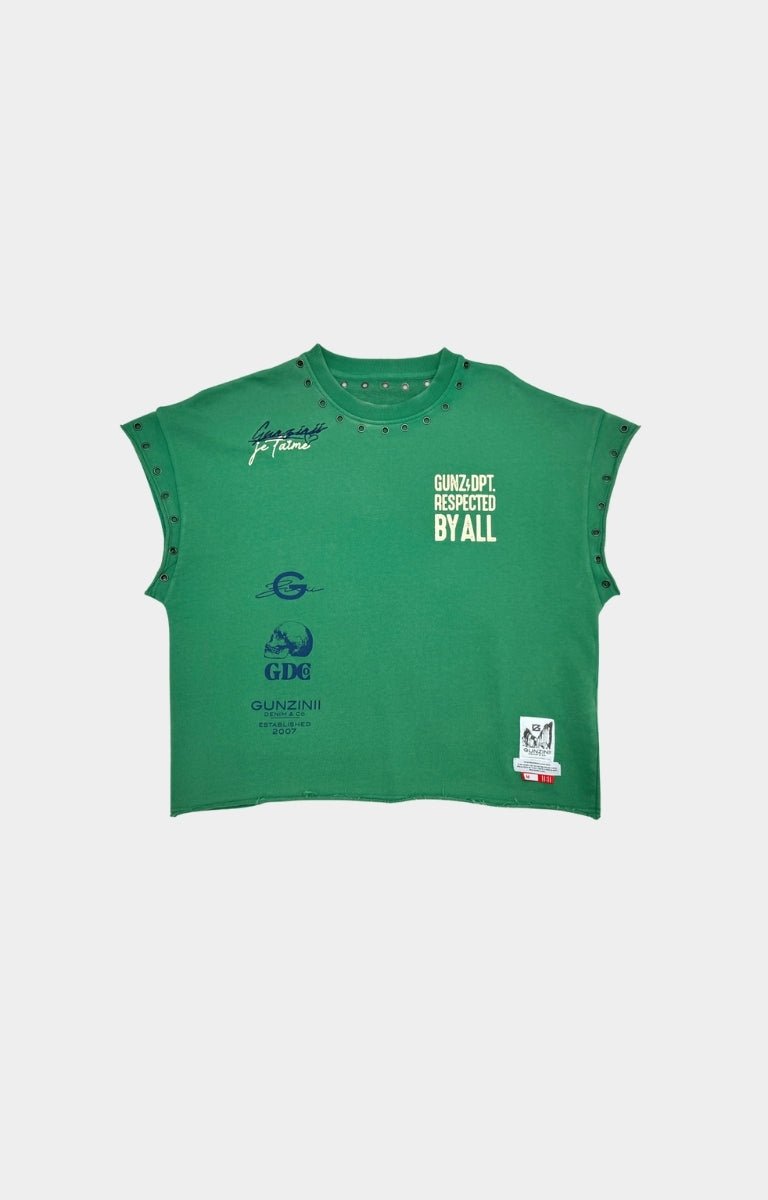 Gunzinii GUNZ & DPT Sleeveless Premium T-Shirt - Green