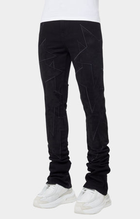 Guapi All Black Stars Stacked Denim