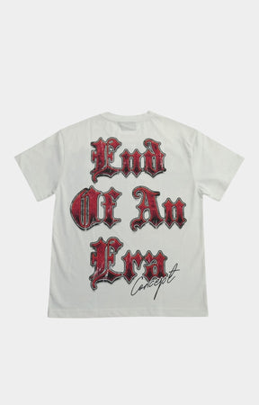 Concept End of an Era - Oversized Tee White/Red