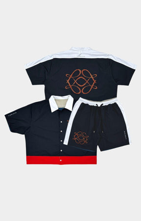 Vie Riche Reversible Icon Shirt & Shorts Set - Black/Navy