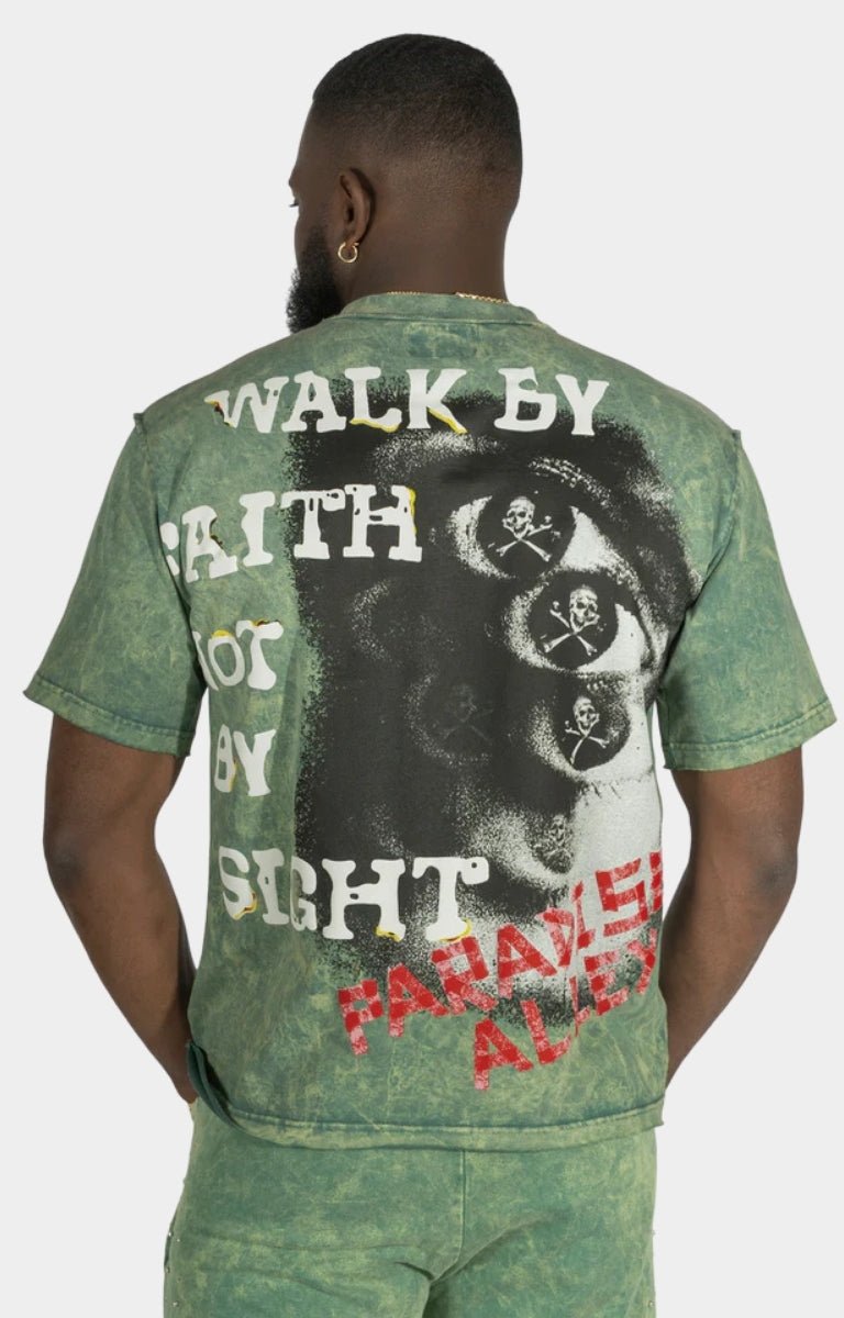 Frost Walk By Faith Box Tee - Green