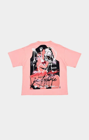 Gunzinii Revolver Vintage Oversized T-Shirt - Pink