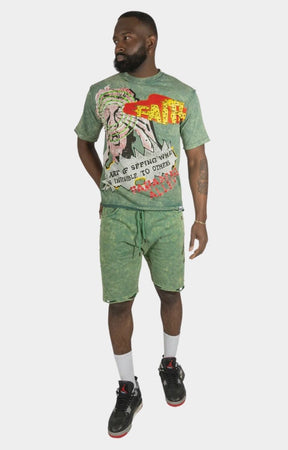 Frost Walk By Faith Box Tee - Green