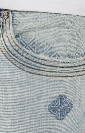 Guapi Aqua Blue Basics Stacked Denim