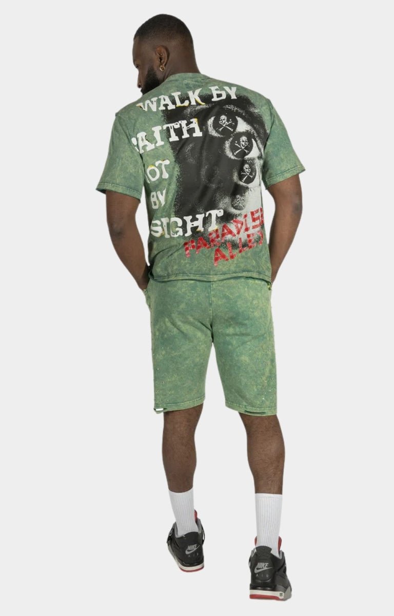 Frost Walk By Faith Box Tee - Green