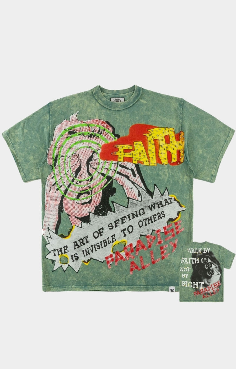 Walk By Faith Box Tee - Green