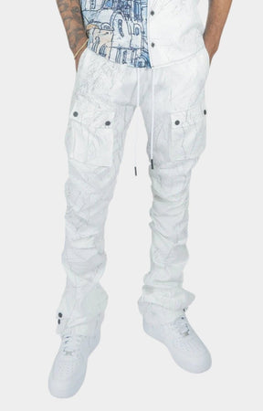 Frost Originals Monico Nylon Stacked Pants - White