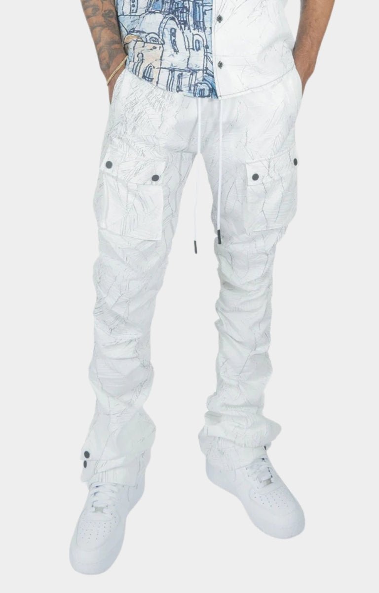 Frost Originals Monico Nylon Stacked Pants - White