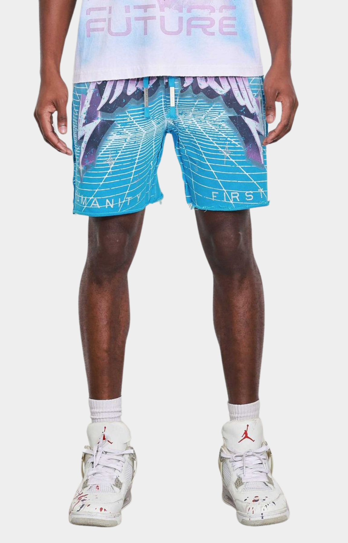 Washed Humanity First Shorts