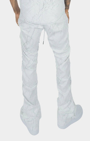 Frost Originals Monico Nylon Stacked Pants - White