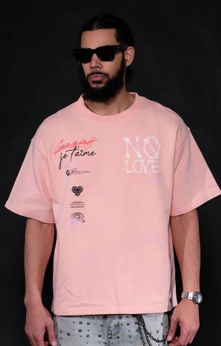 Gunzinii Revolver Vintage Oversized T-Shirt - Pink