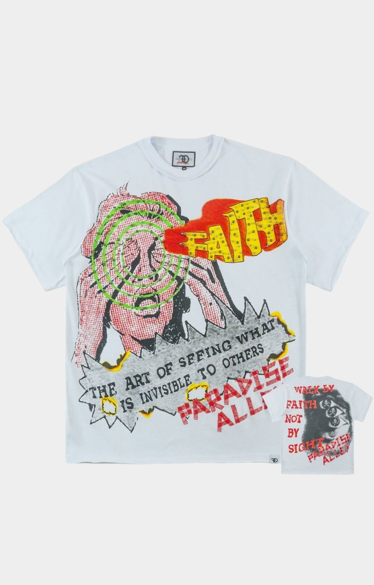 Walk By Faith Box Tee - White