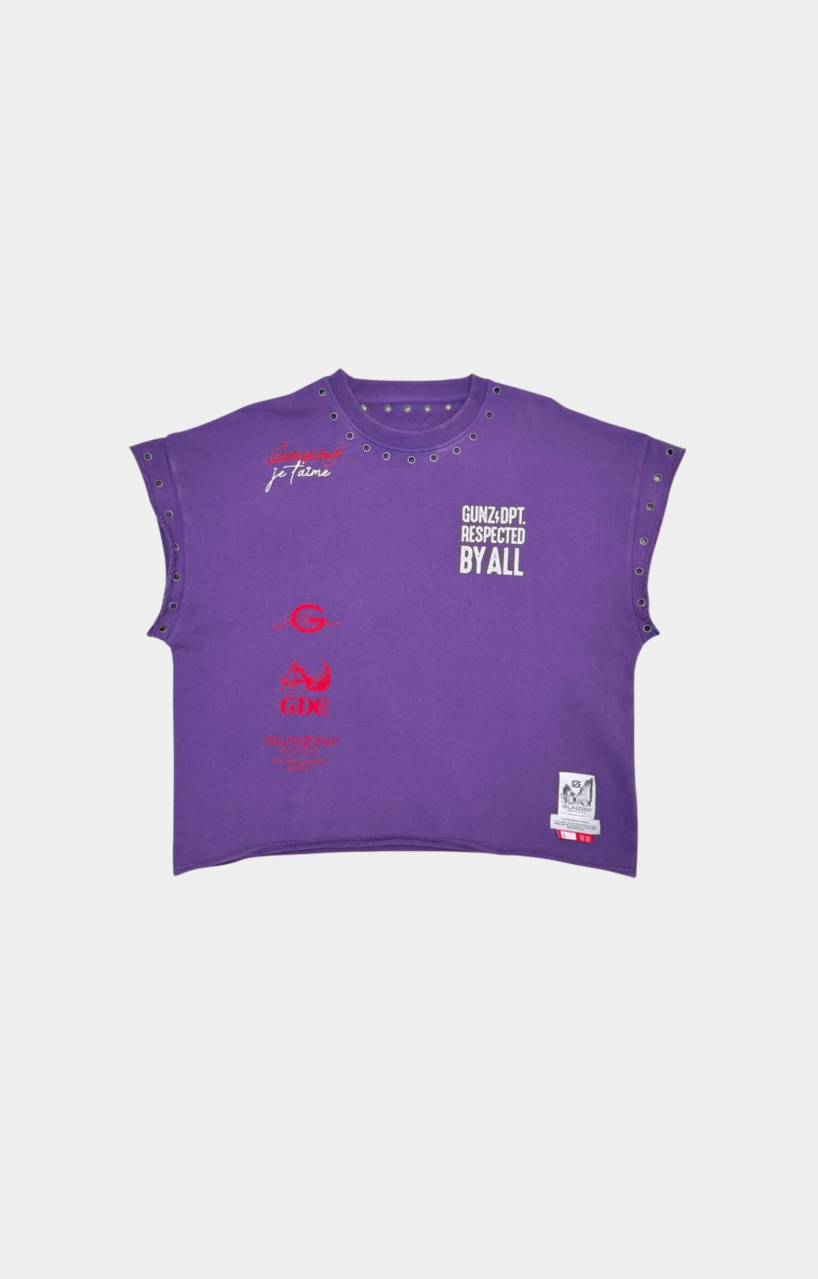 Gunzinii GUNZ & DEPT Sleeveless Premium T-Shirt - Purple