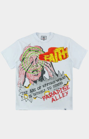 Frost Walk By Faith Box Tee - White
