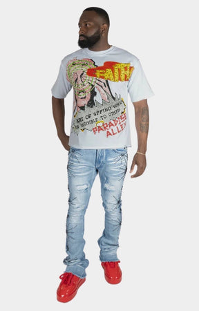 Frost Walk By Faith Box Tee - White
