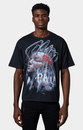 Pain Lab Nefertiti Graphic Shorts - Black