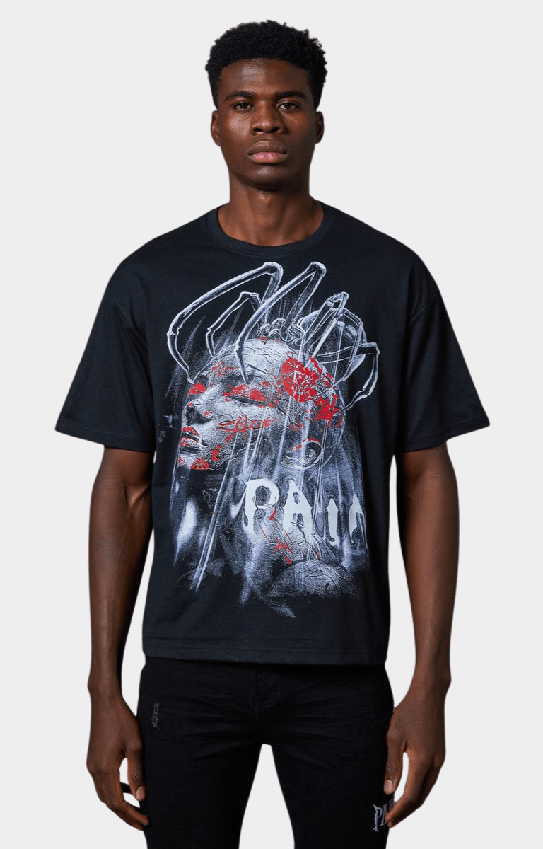 Pain Lab Nefertiti Graphic Shorts - Black