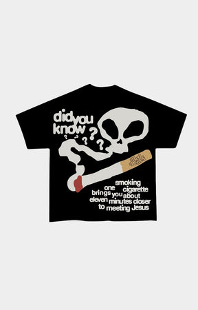 Red Letters - Oversized - Don't Smoke Tee - Black - High Street Brands Co.