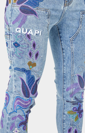 Guapi Purple Flower Denim