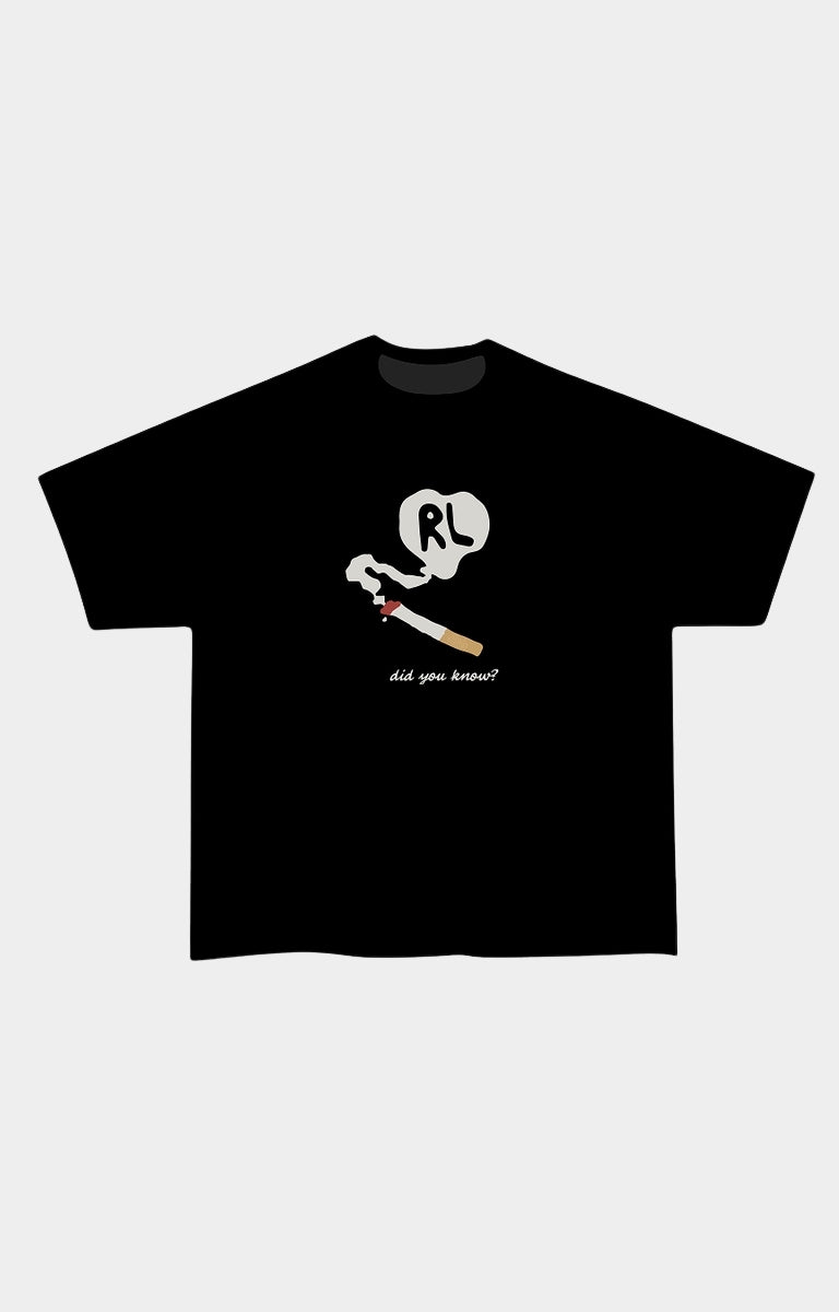 Red Letters - Oversized - Don't Smoke Tee - Black - High Street Brands Co.