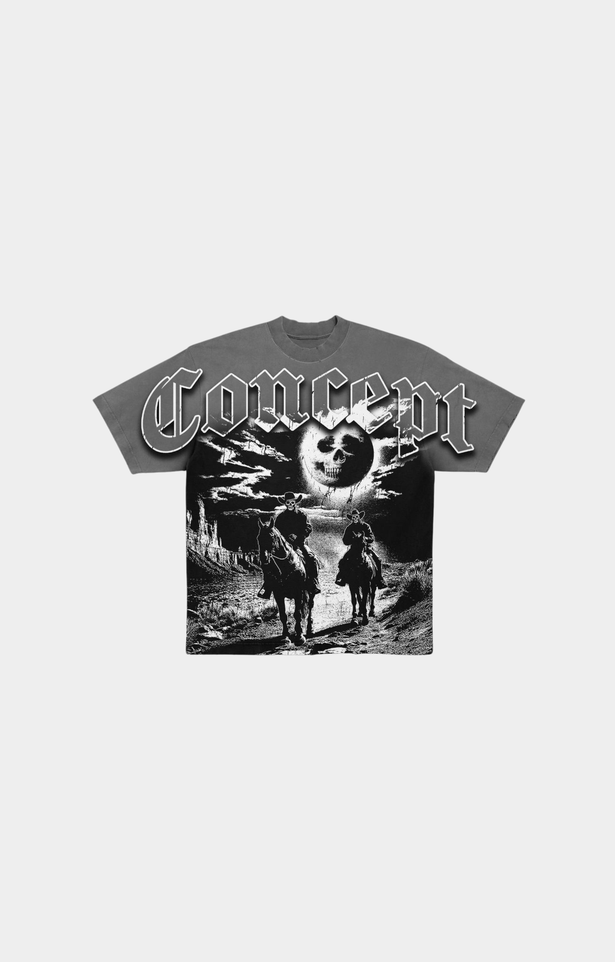 FEAR NO EVIL - Grey Wash Tee