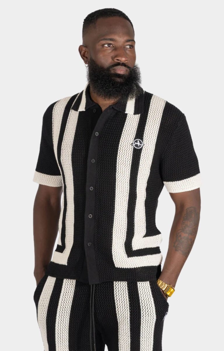 Prato Crochet Shirt - Black