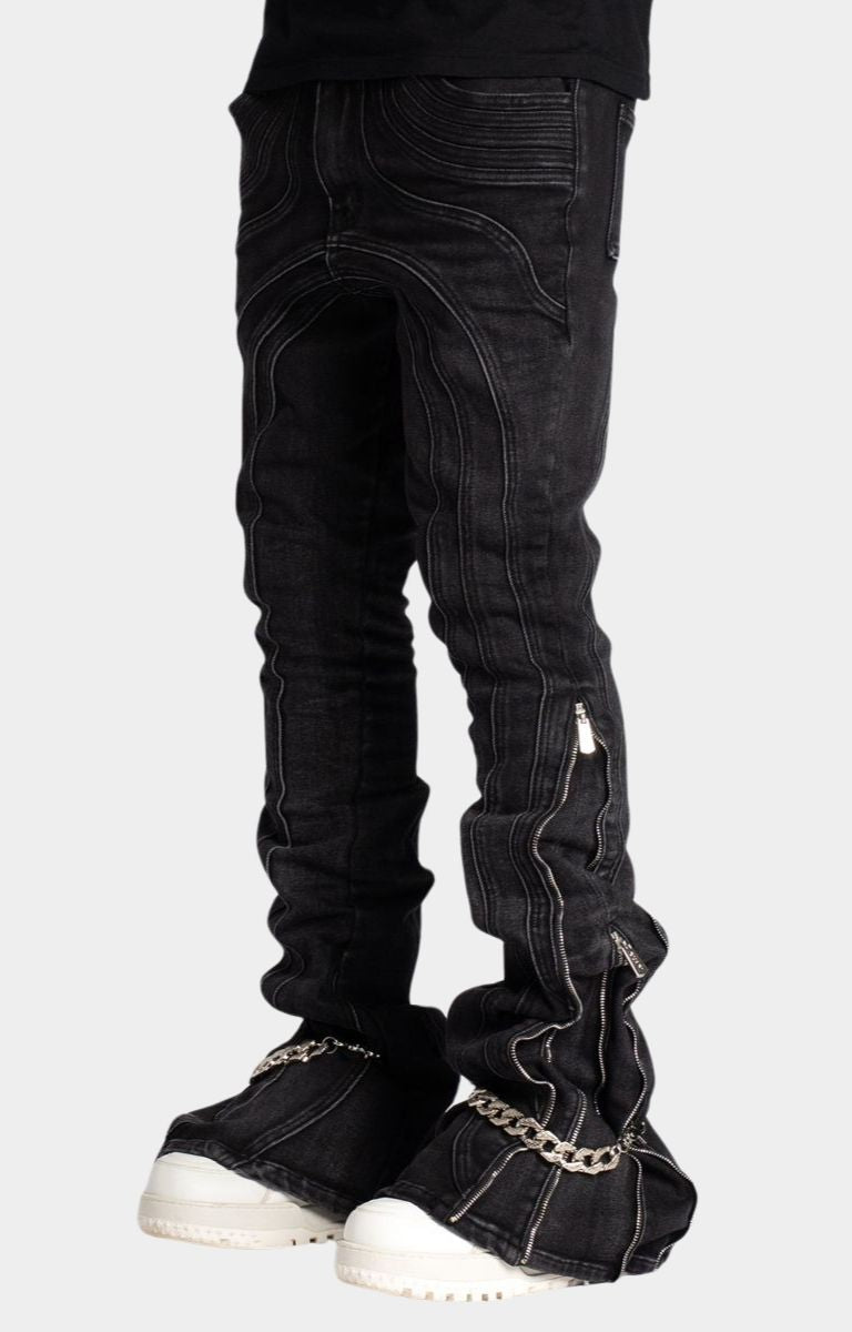 Guapi Iron Grey Chain Denim