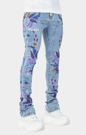 Guapi Purple Flower Denim