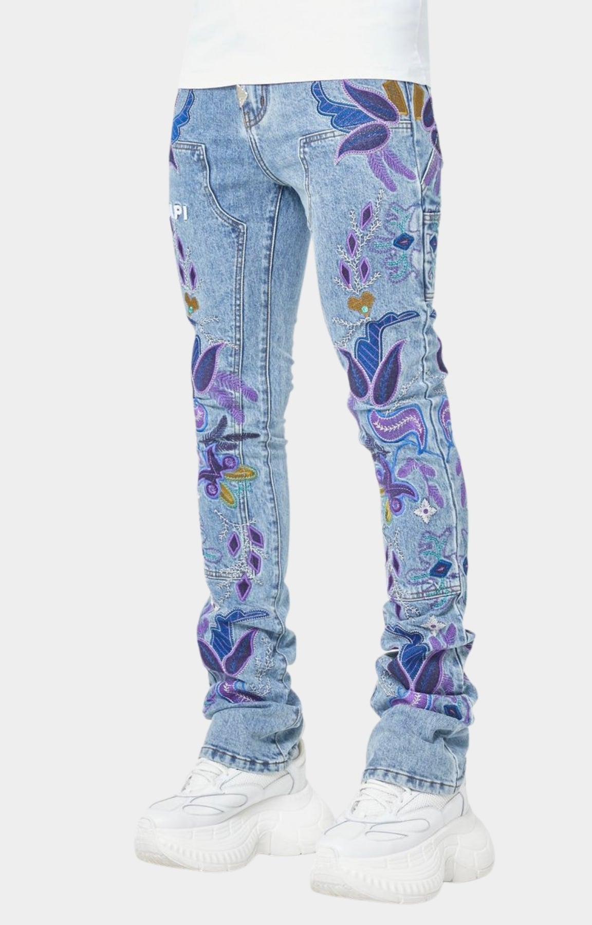 Guapi Purple Flower Denim