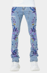 Guapi Purple Flower Denim