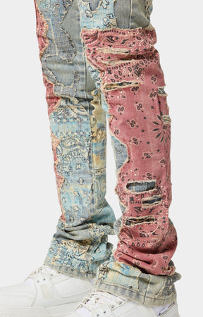 Guapi Vintage Distressed Rose Denim