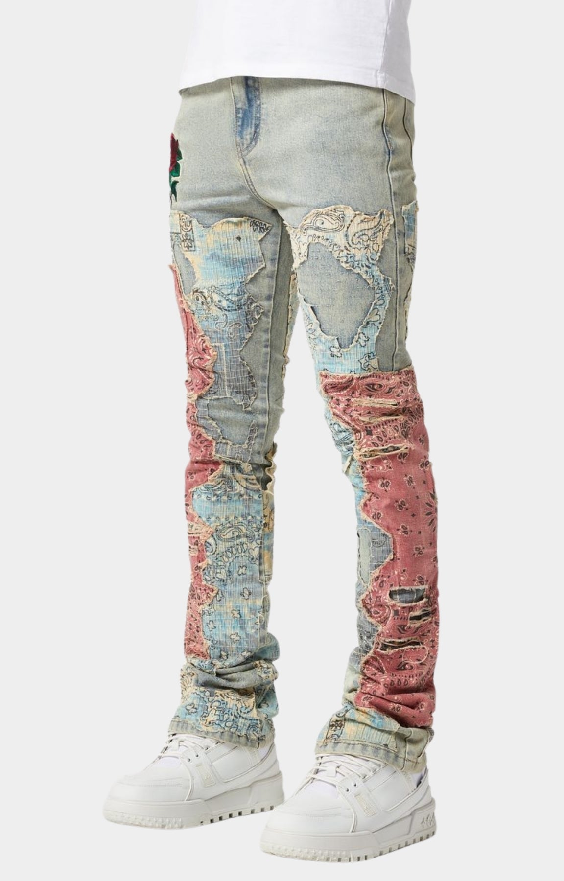 Guapi Vintage Distressed Rose Denim