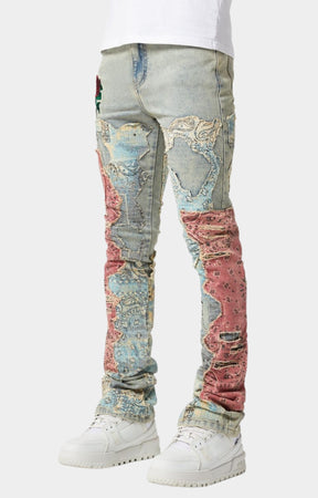 Guapi Vintage Distressed Rose Denim