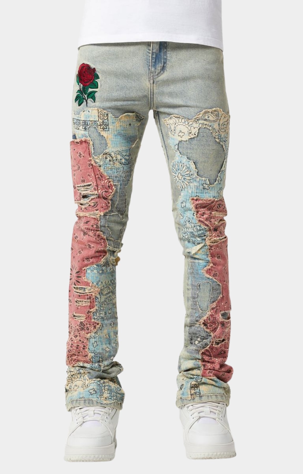 Guapi Vintage Distressed Rose Denim