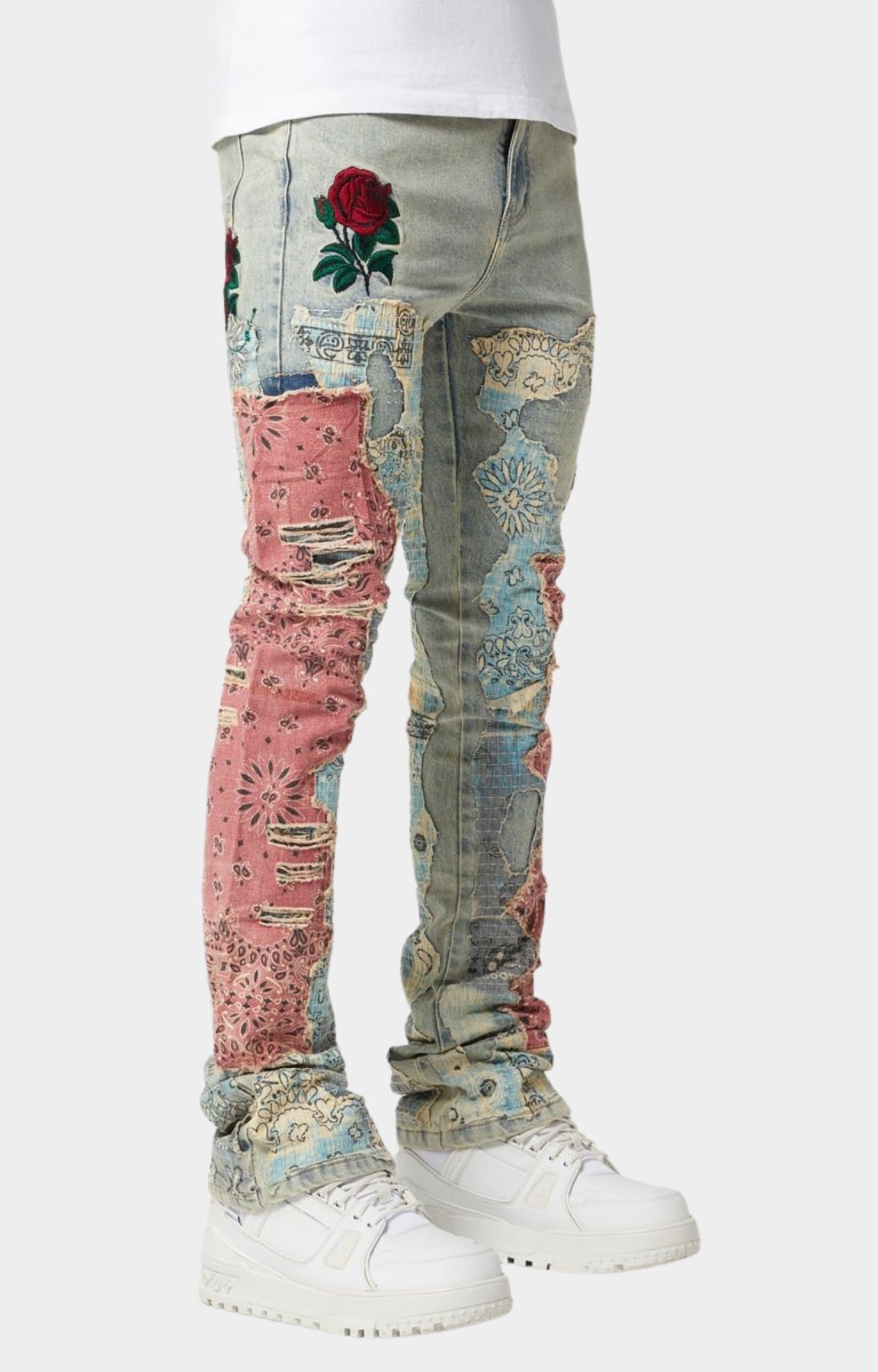 Guapi Vintage Distressed Rose Denim
